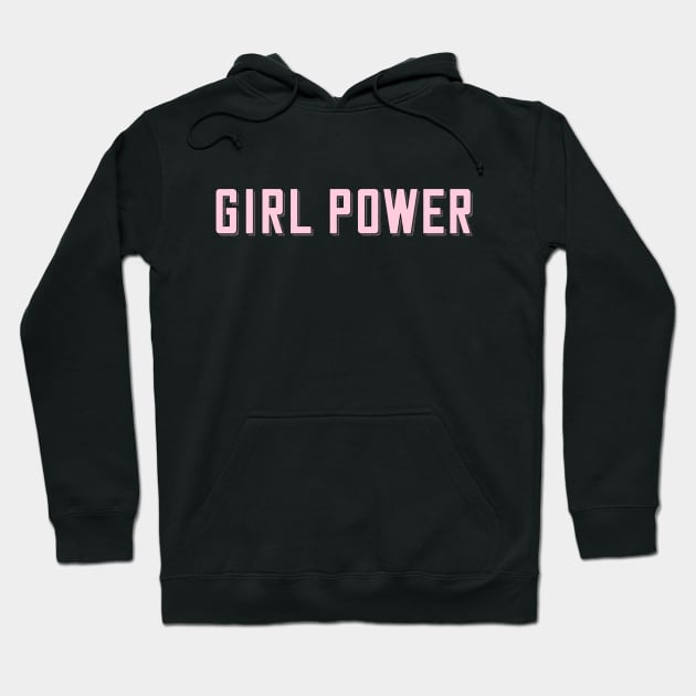 GIRL POWER PINK design Hoodie by littleprints